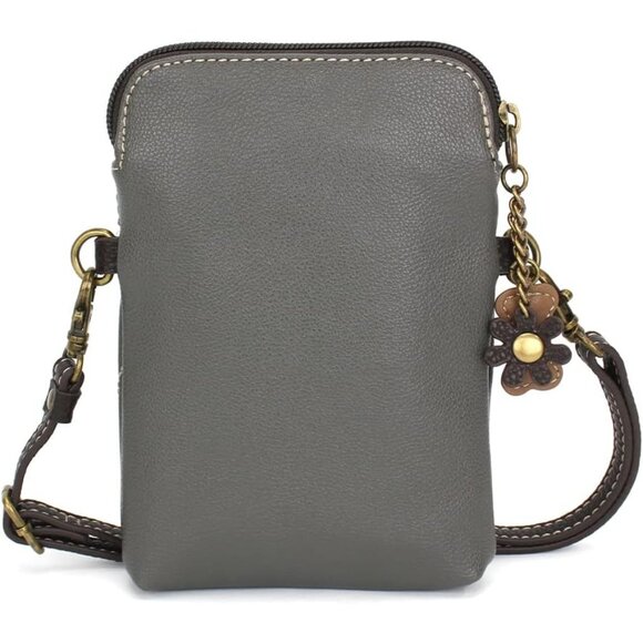 Dog Collection Cell Phone Crossbody Purse Women PU Leather Canvas Multicolor - Picture 3 of 4